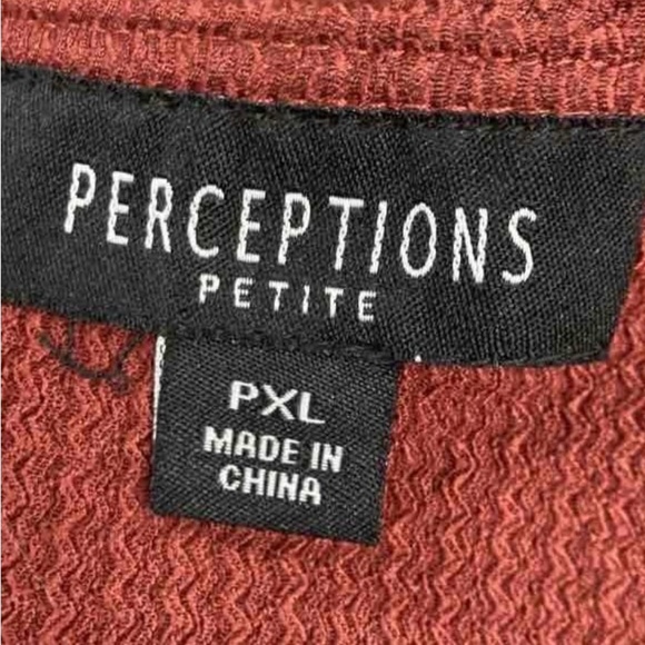 Perceptions Womens Cardigan with Flounce Sleeves, Textured, Knit, Open Front PXL - Picture 4 of 7